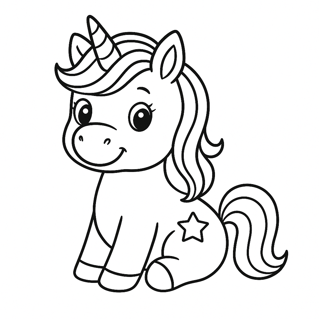 Unicorn Coloring Page